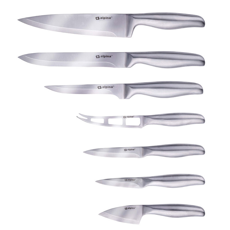 Alpina - Set of stainless steel knives 7 pcs. - Knives - Photopoint.lv