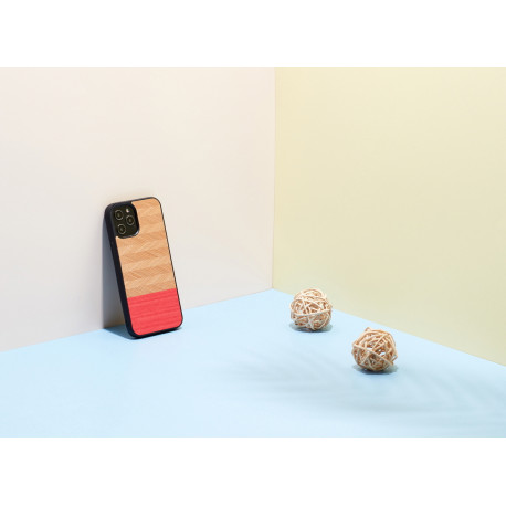MAN&WOOD case for iPhone 12 Pro Max herringbone azalea black