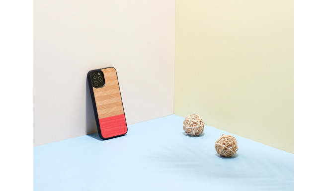 MAN&WOOD case for iPhone 12 Pro Max herringbone azalea black