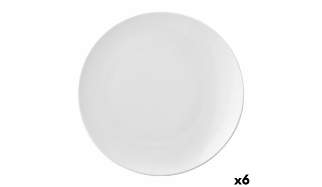 Flat plate Ariane Vital Coupe Ceramic White (24 cm) (6 Units)