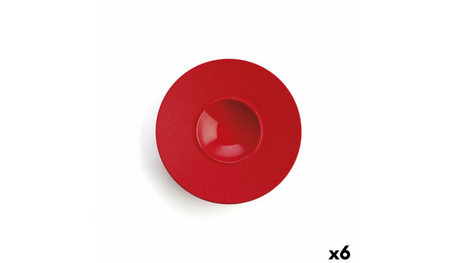 Deep Plate Ariane Antracita Ceramic Red (Ø 28 cm) (6 Units)