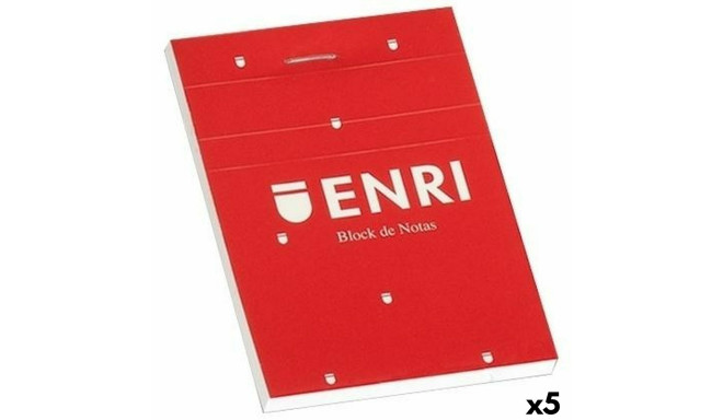 Notepad ENRI Red A4 80 Sheets (5 Units)