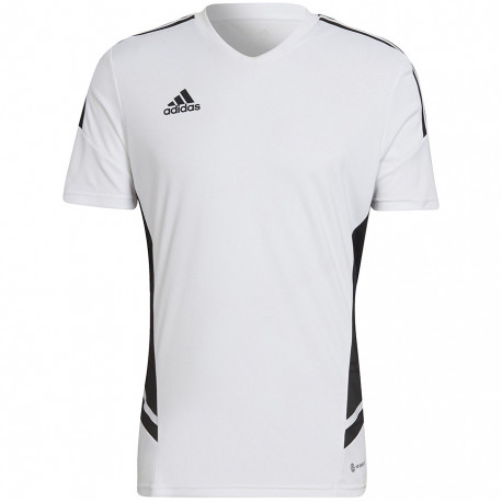 Koszulka męska adidas Condivo 22 Jersey V-neck biało-czarna HA6290 - T ...