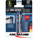 Ansmann Li-Ion battery 18650 3400 mAh with micro USB charging socket (18650, 1 piece)