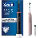 Braun Oral-B Pro 3 3900N Gift Edition, electric toothbrush (black/pink, incl. 2nd handpiece)