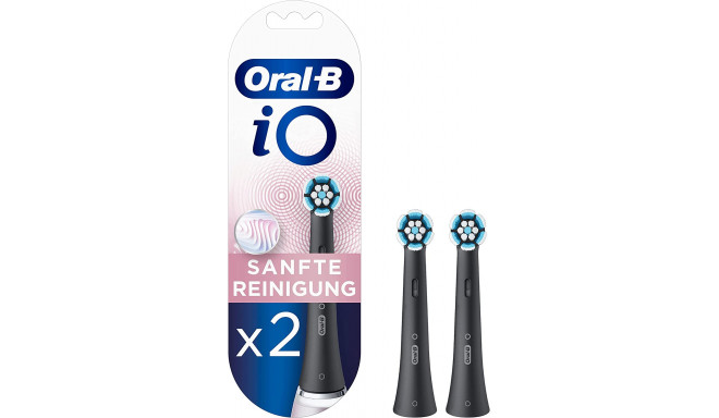 Braun Oral-B iO gentle cleaning set of 2, brush head (black)