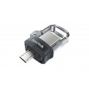 Sandisk mälupulk 64GB Ultra Dual m3.0 USB/microUSB 3.2 Gen 1, must/hõbedane