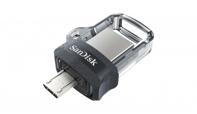 Sandisk mälupulk 64GB Ultra Dual m3.0 USB/microUSB 3.2 Gen 1, must/hõbedane