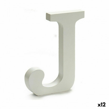 Letter Pincello 1711010 J White 1,8 x 21 x 17 cm (12 Units)