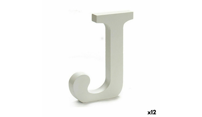 Letter Pincello 1711010 J White 1,8 x 21 x 17 cm (12 Units)