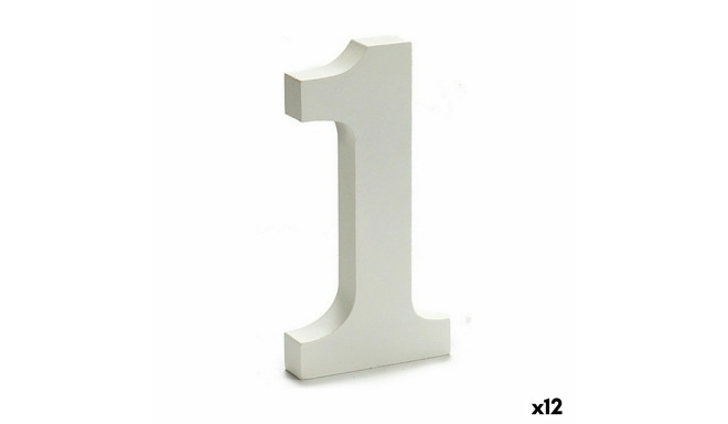 Numbrid Pincello 1711028 1 Valge 1,8 x 21 x 17 cm (12 Ühikut)