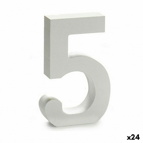 Number Pincello 1711068 5 White 2 x 16 x 14,5 cm (24 Units)