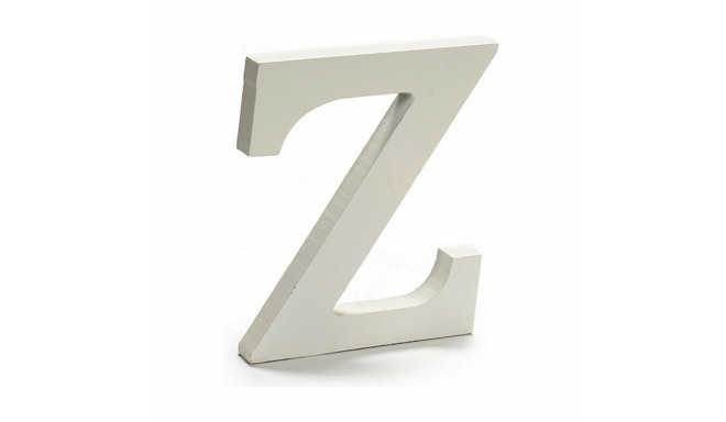 Letter Z Wood White (1,8 x 21 x 17 cm) (12 Units)