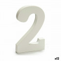Numbrid 2 Puit Valge (1,8 x 21 x 17 cm) (12 Ühikut)