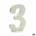 Numbrid 3 Puit Valge (1,8 x 21 x 17 cm) (12 Ühikut)