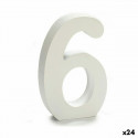 Numbrid 6 Puit Valge (2 x 16 x 14,5 cm) (24 Ühikut)