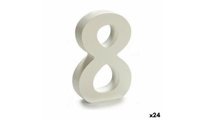 Numbrid Pincello 1711071 8 Valge 2 x 16 x 14,5 cm (24 Ühikut)