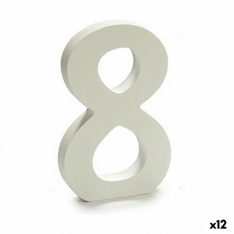 Number Pincello 1711035 8 White 1,8 x 21 x 17 cm (12 Units)