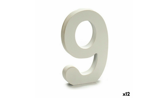 Number Pincello 1711036 9 White 1,8 x 21 x 17 cm (12 Units)