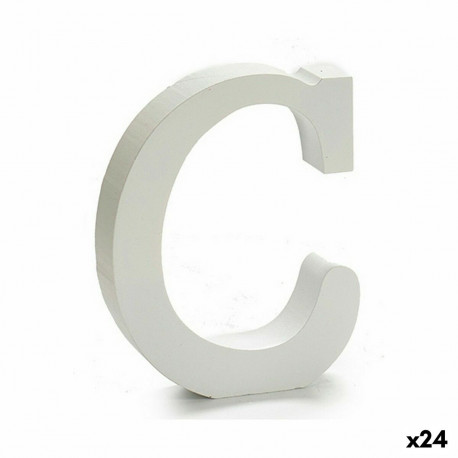 Letter Pincello 1711039 C White Wood 2 x 11 cm 2 x 16 x 14,5 cm (24 Units)