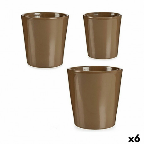 Pottide komplekt Ibergarden LINCE PQ - 7006 LINCE PQ - 7006 Pruunikashall Savi 16,5 x 16 x 16,5 cm (