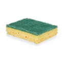 Scouring Pads Set Abrasive fibre Green Yellow Cellulose (14 Units)