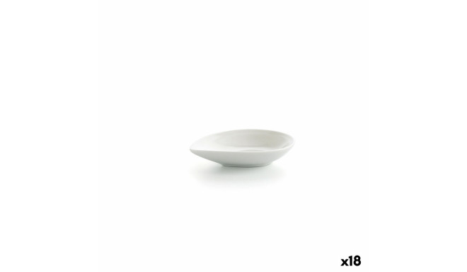 Bowl Ariane Alaska Sheet Mini Ceramic White (10 x 8 x 2,2 cm) (18 Units)