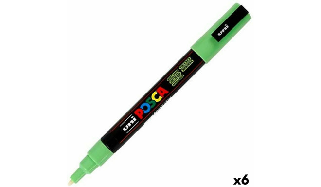 Marker pen/felt-tip pen POSCA PC-3M Light Green (6 Units)