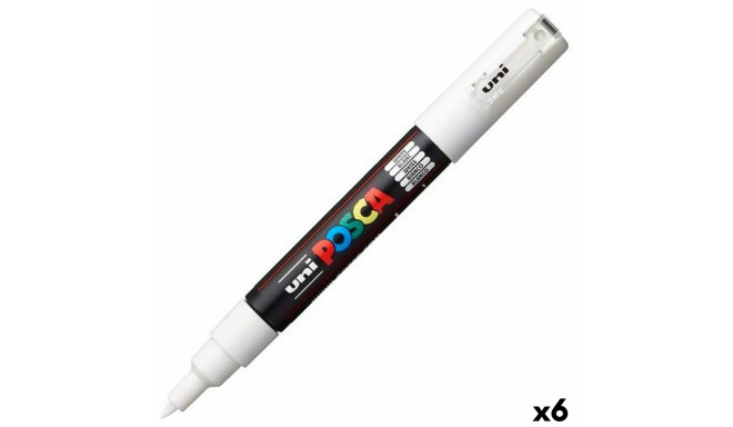 Felt-tip pens POSCA PC-1M White Black (6 Units)