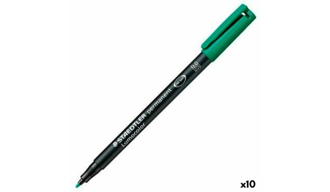 Постоянный маркер Staedtler Lumocolor 313-5 M Зеленый (10 штук)