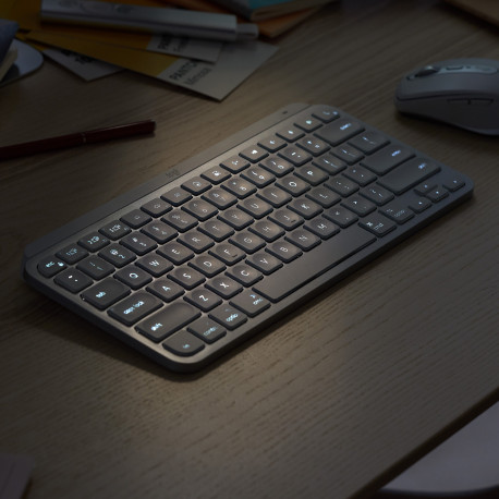Logitech klaviatuur MX Keys Mini juhtmevaba 75% taustvalgustusega, roosa