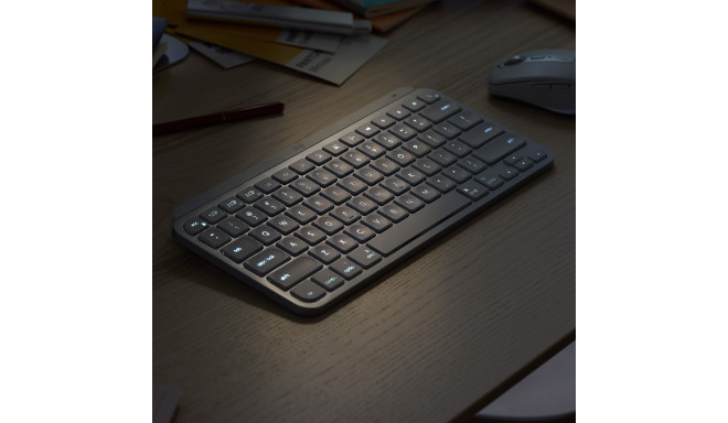 Klawiatura Logitech MX Keys Mini bezprzewodowa 75% podświetlana różowa