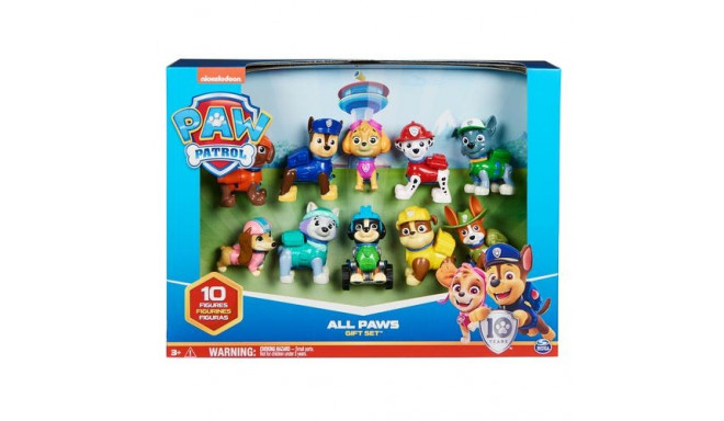 PAW Patrol , 10th Anniversary, All Paws On Deck Toy Figures Gift Pack with 10 Collectible Action Fig