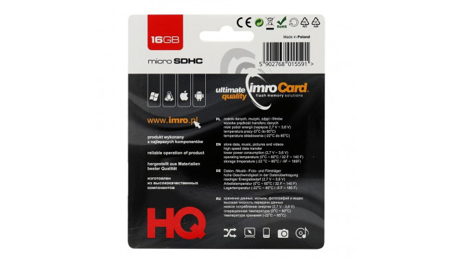 IMRO memory card microSD 16GB