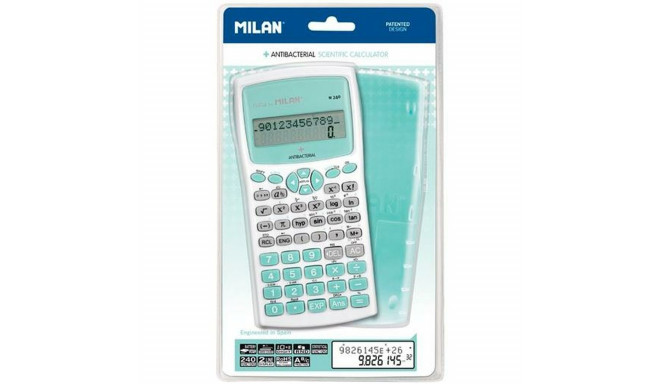 Scientific Calculator Milan M240 Antibacterial Edition White Turquoise 16,7 x 8,4 x 1,9 cm