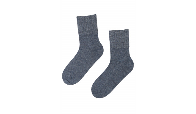 SOKISAHTEL ALPAKAVILLASED sinised sädeleva äärega sokid 444