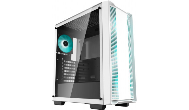 DeepCool computer case CC560 Tower Tempered Glass Window, white