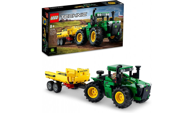 LEGO 42136 Technic John Deere 9620R 4WD Tractor Construction Toy (With Trailer)