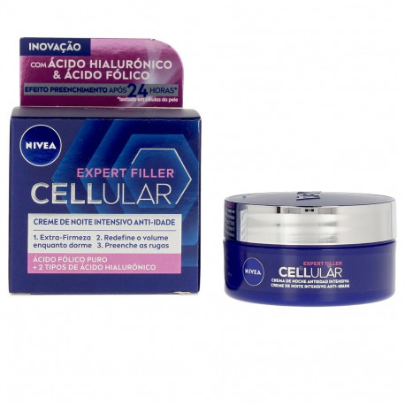 NIVEA CELLULAR FILLER hialurónico & fólico crema noche 50 ml