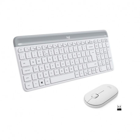 Desktop Logitech Slim Combo MK470 US (W), valge
