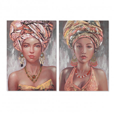 Maal DKD Home Decor Koloniaalne Aafriklanna (2 Ühikut) (70 x 3 x 100 cm)
