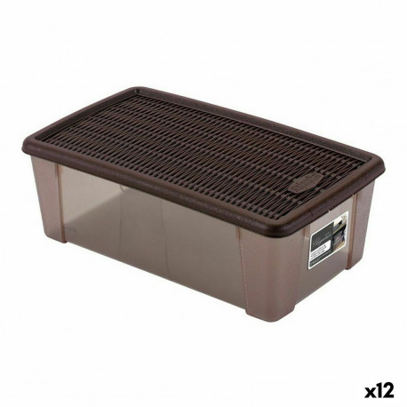 Box with cover Stefanplast 30830 30830 Chocolate Plastic 5 L (12 Units)