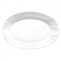 Serving Platter Bormioli Rocco Ebro Oval White Glass (22 cm) (24 Units)