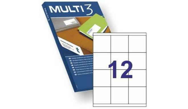 Printer Labels MULTI 3 White Upright 100 Sheets 70 x 67,7 mm