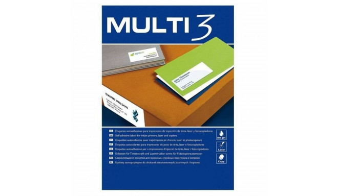 Printer Labels MULTI 3 64 x 33,9 mm White Rounded 100 Sheets (24 Units)