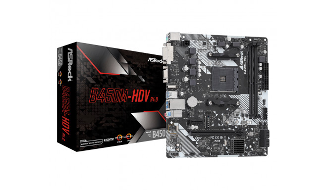 ASRock B450M-HDV R4.0 AMD AM4 MATX 2xDDR4 1xM.2