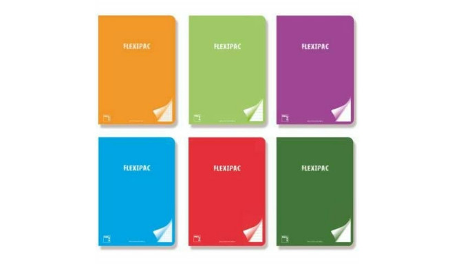 Notebook Pacsa Multicolour A4 48 Sheets 3,5 mm Stripes (6 Pieces)