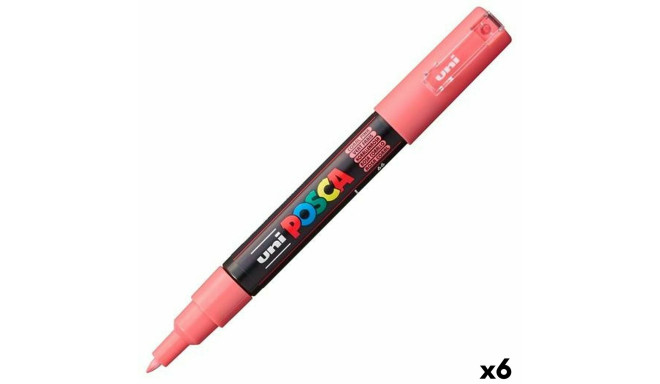 Marķieris POSCA PC-1M Coral Rozā (6 gb.)