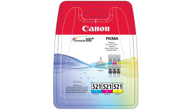 Canon tindikassett Multipack CLI-521, värviline