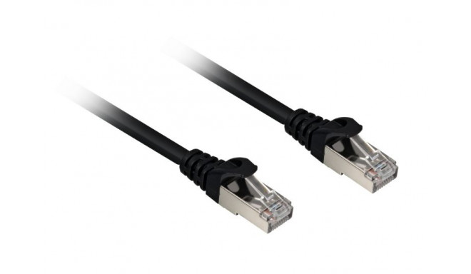 Sharkoon network cable RJ45 CAT.6a SFTP LSOH black 0,5m - HalogenFree